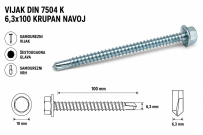 VIJAK DIN 7504 K 6,3x100 KRUPAN NAVOJ